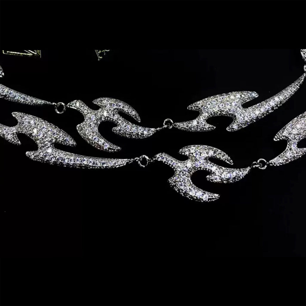 WHITE GOLD TRIBAL CHAIN