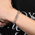 COBALT 8MM BAGUETTE TENNIS BRACELET