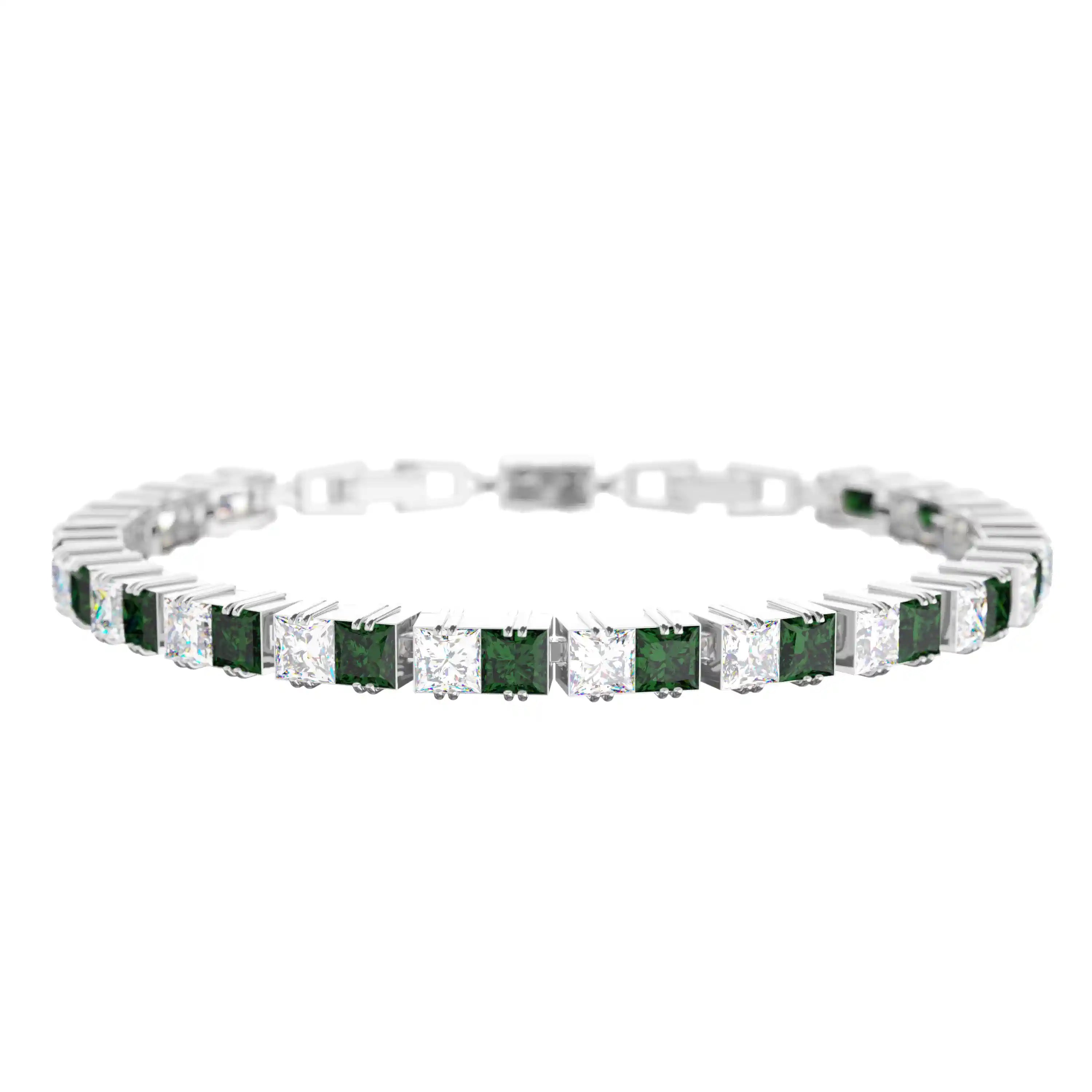 ASSORTED PRINCESS CUT DIAMOND TENNIS BRACELET