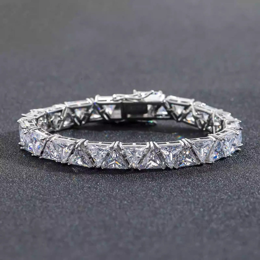 SOVEREIGN TRIANGULAR CUT TENNIS BRACELET