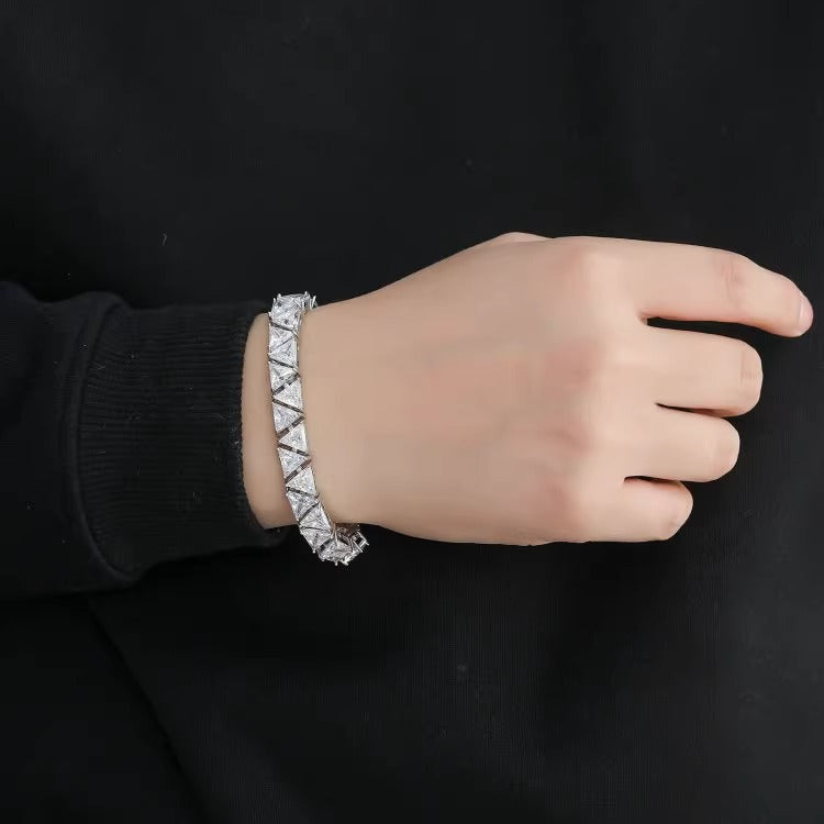 SOVEREIGN TRIANGULAR CUT TENNIS BRACELET