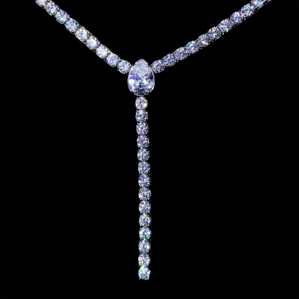 WHITE GOLD TENNIS CHAIN ROSARY