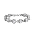 MULTICOLOR PRINCESS CUT TENNIS BRACELET