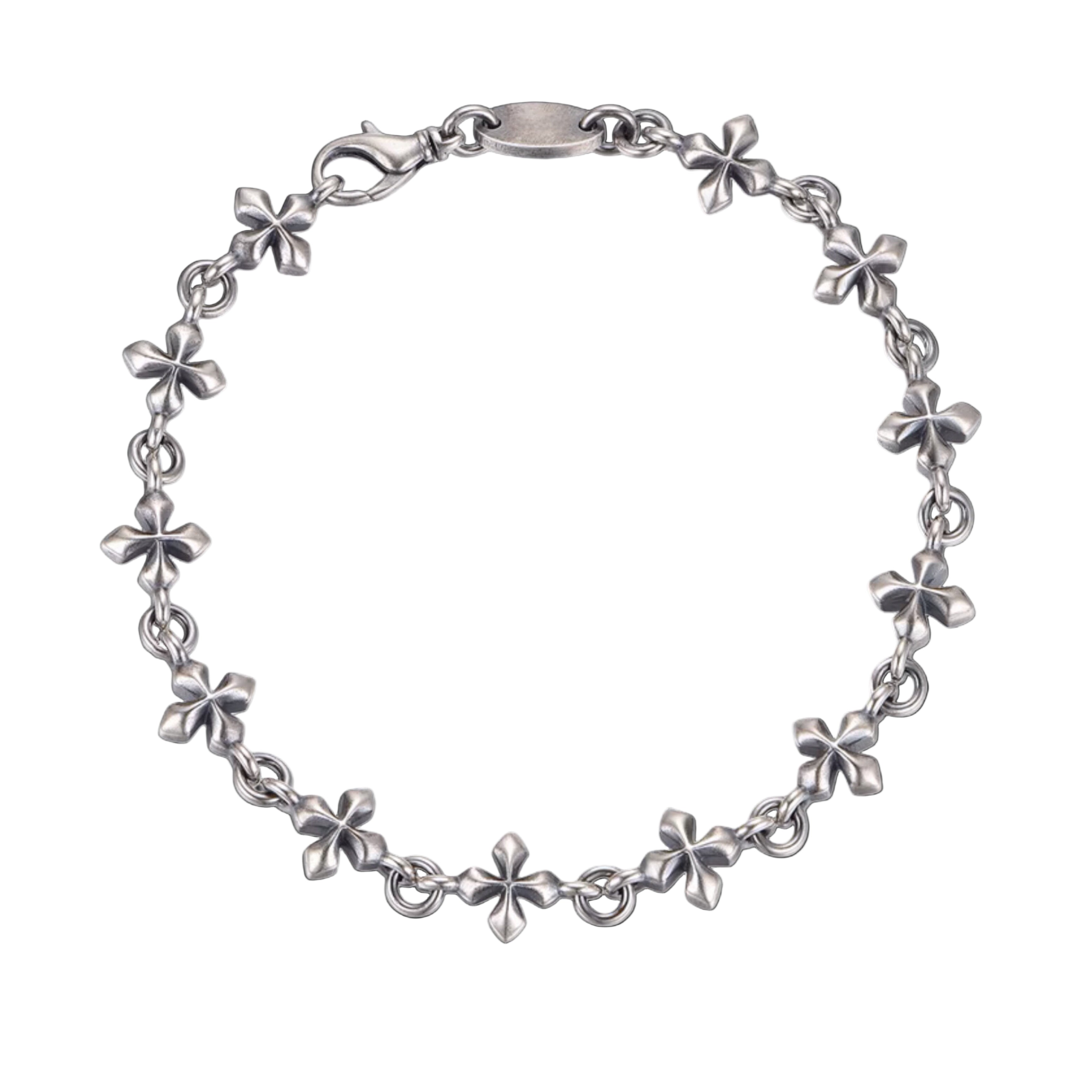SPIKED CROSS BRACELET