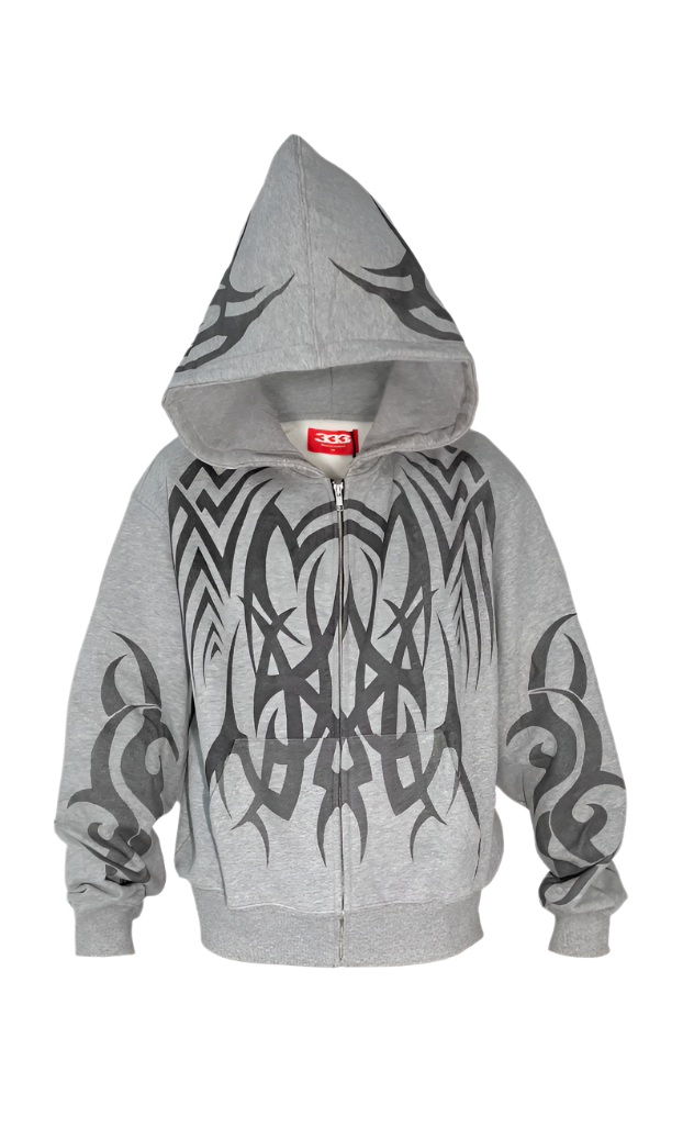 GREY CYBER HOODIE