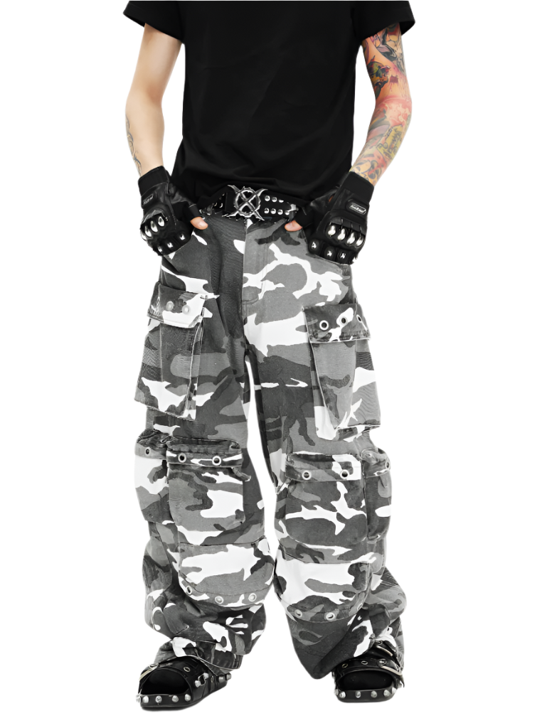 GREY CAMO PANTS