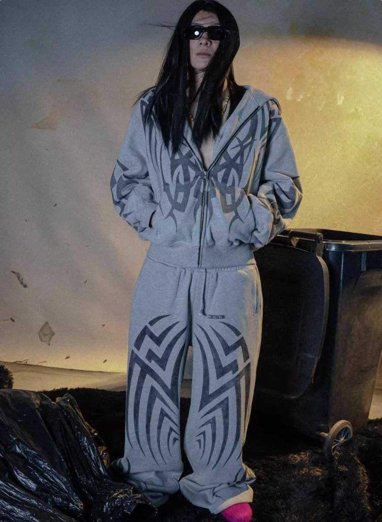 GREY CYBER HOODIE
