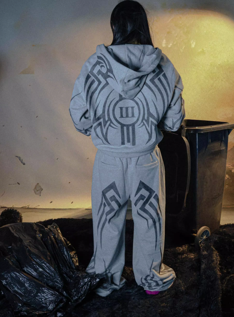 GREY CYBER HOODIE