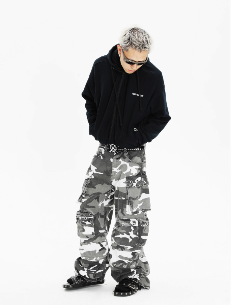 GREY CAMO PANTS