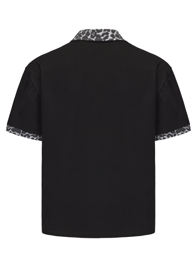 LEOPARD PRINT POLO