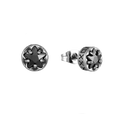BLACK DIAMOND ENGRAVED EARRINGS