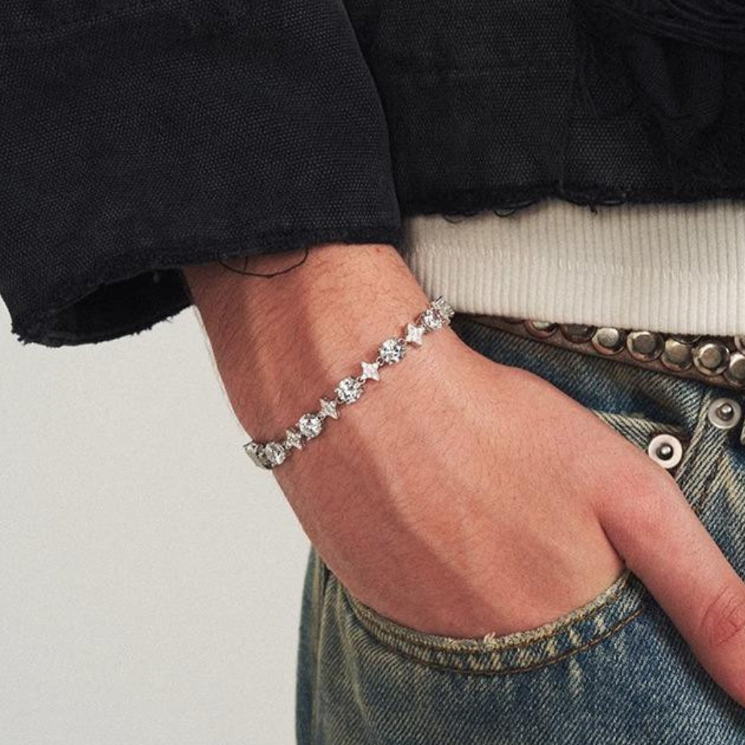 CROWN SPIKED  DIAMOND BRACELET