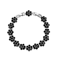 OBSIDIAN BLOSSOM BLACK DIAMOND FLOWER BRACELET