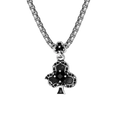 NOIR CLUB SILVER BLACK DIAMOND NECKLACE