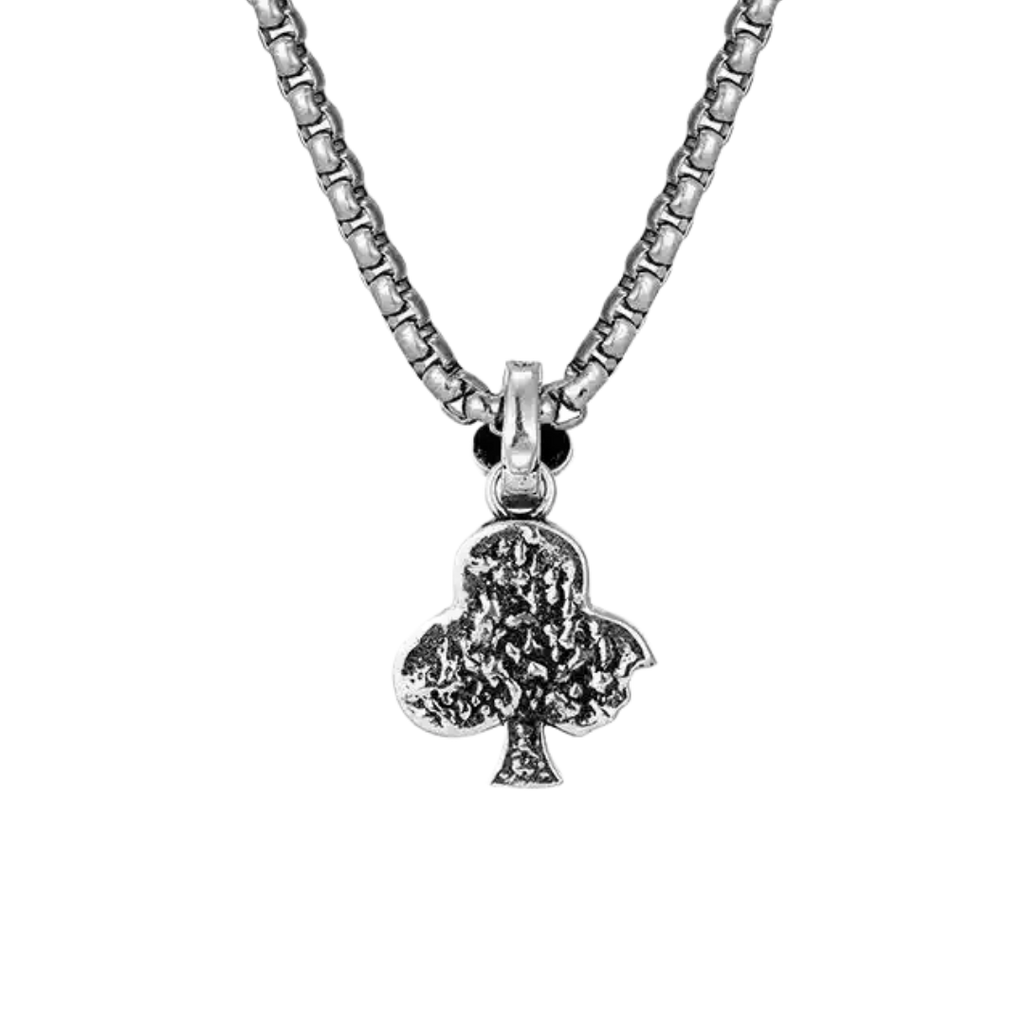 NOIR CLUB SILVER BLACK DIAMOND NECKLACE