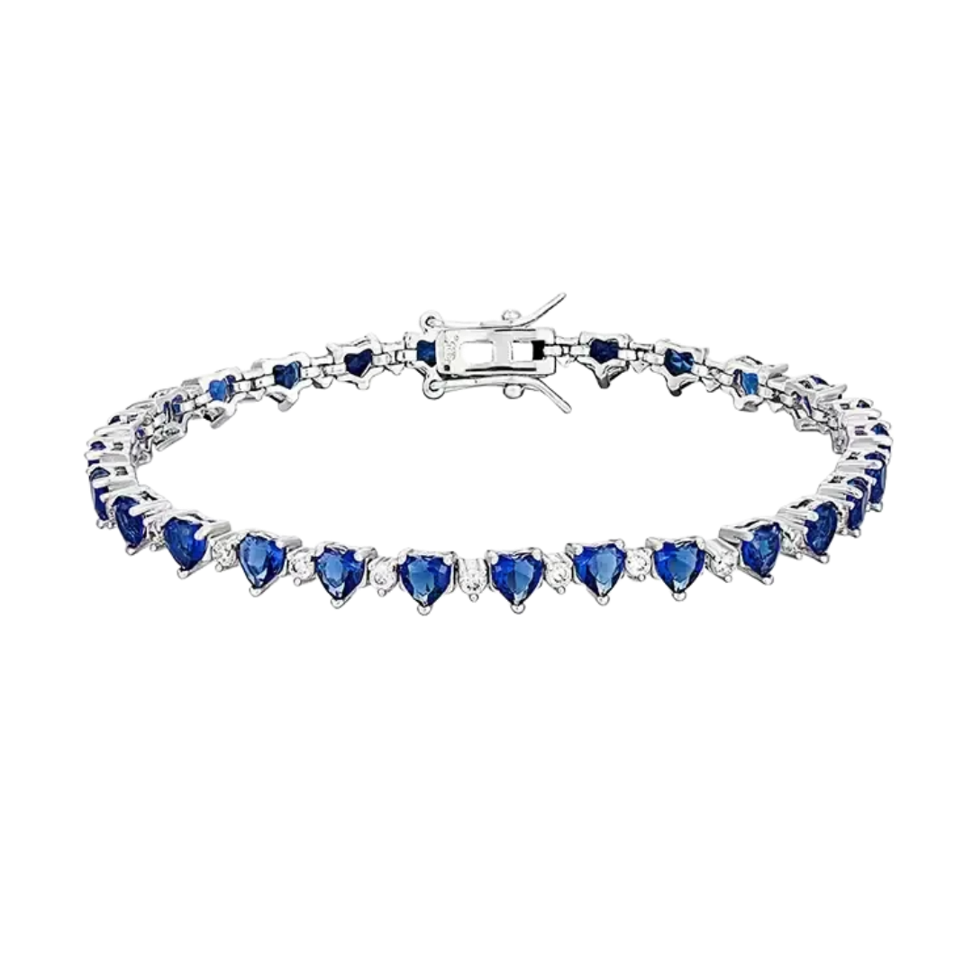 ETERNAL HEART-SHAPED DIAMOND TENNIS BRACELET