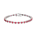 ETERNAL HEART-SHAPED DIAMOND TENNIS BRACELET