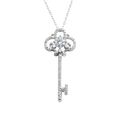 ETERNAL LOCK MOISSANITE DIAMOND KEY NECKLACE