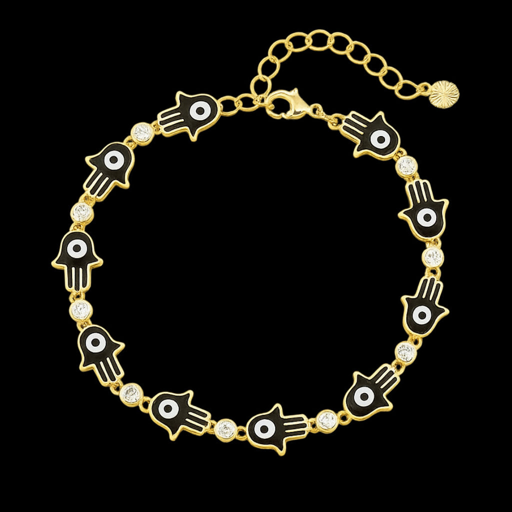 EVIL EYE HAMSA GOLD BRACELET