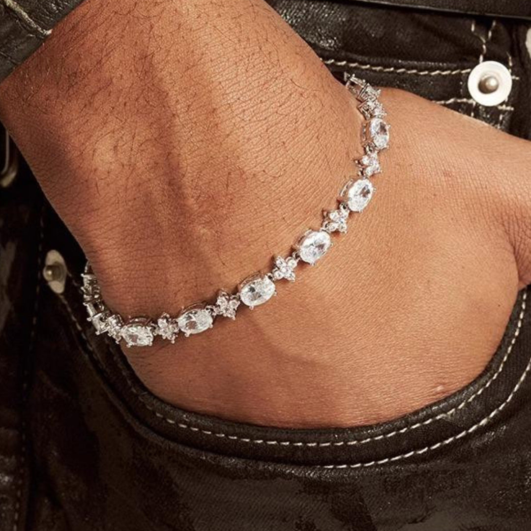 EXILE OVAL-CUT SPIKED BRACELET