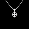 MOISSANITE IRIS CROSS NECKLACE