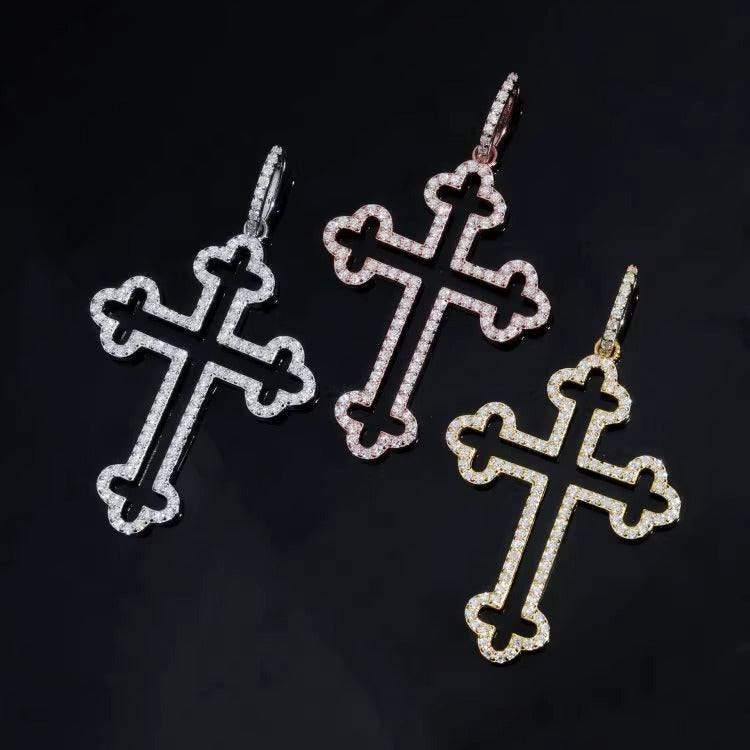 MOISSANITE HALLOWED CROSS NECKLACE