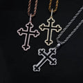 MOISSANITE HALLOWED CROSS NECKLACE