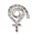 BLOSSOM FLOWER CROSS NECKLACE