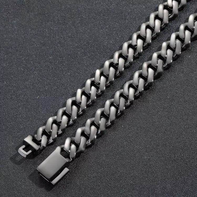 MIDNIGHT BLACK DIAMOND CUBAN BRACELETS