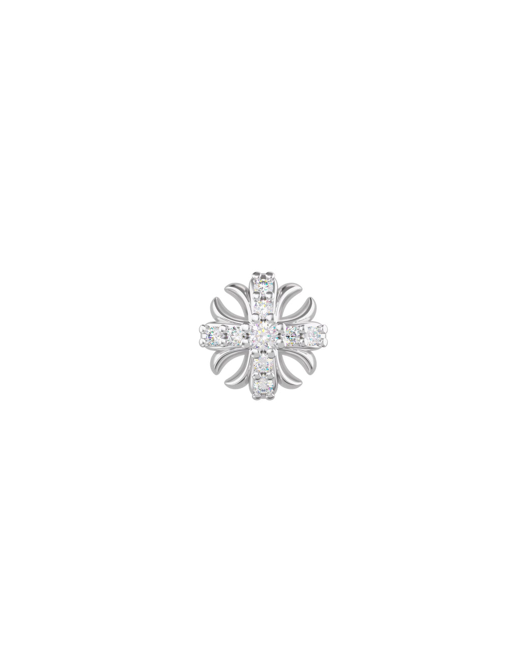MOISSANITE IRIS CROSS EARRINGS