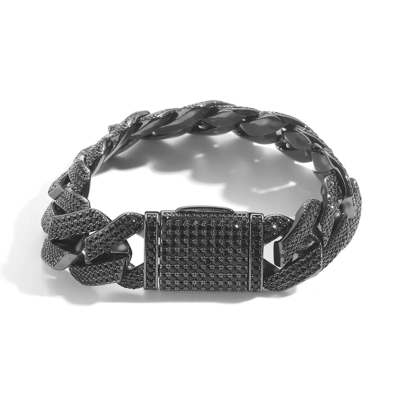 MIDNIGHT BLACK DIAMOND CUBAN BRACELETS