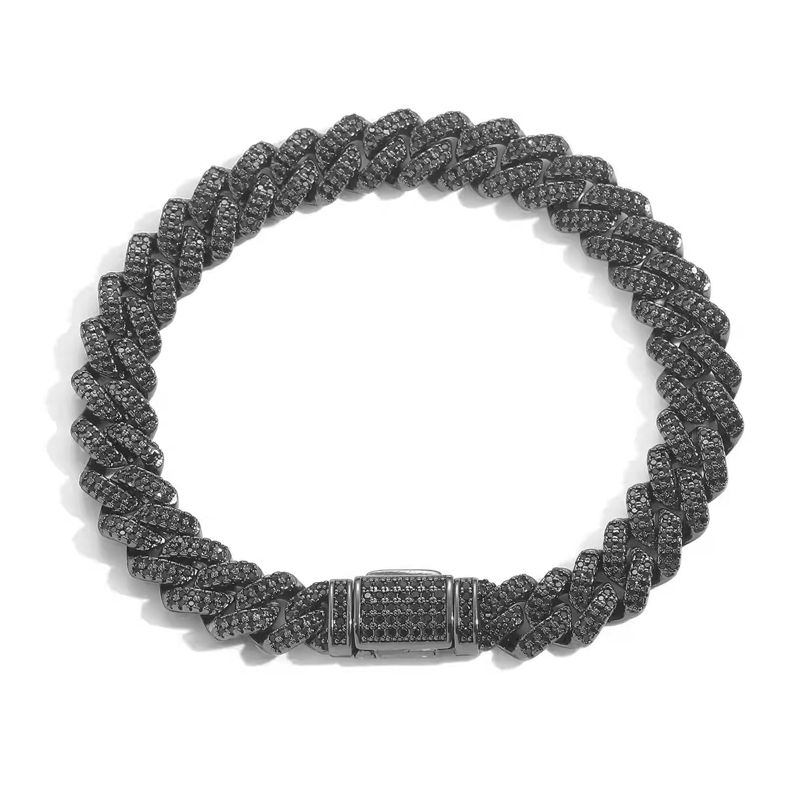 MIDNIGHT BLACK DIAMOND CUBAN BRACELETS