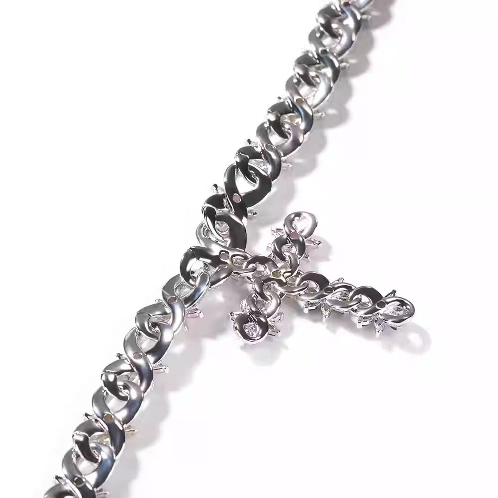 BLOSSOM FLOWER CROSS NECKLACE