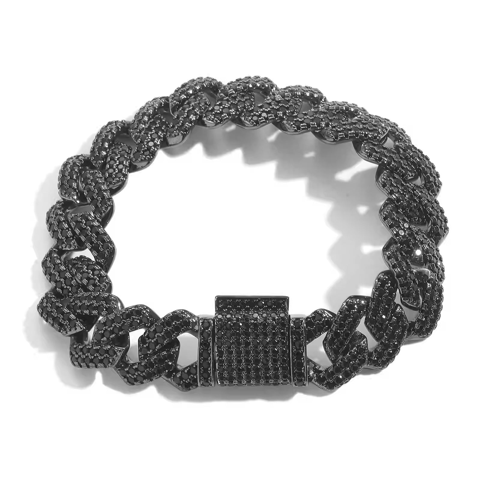 MIDNIGHT BLACK DIAMOND CUBAN BRACELETS