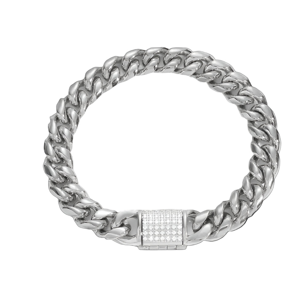 SILVER AND GOLD 6/8/10MM CUBAN BRACELETS